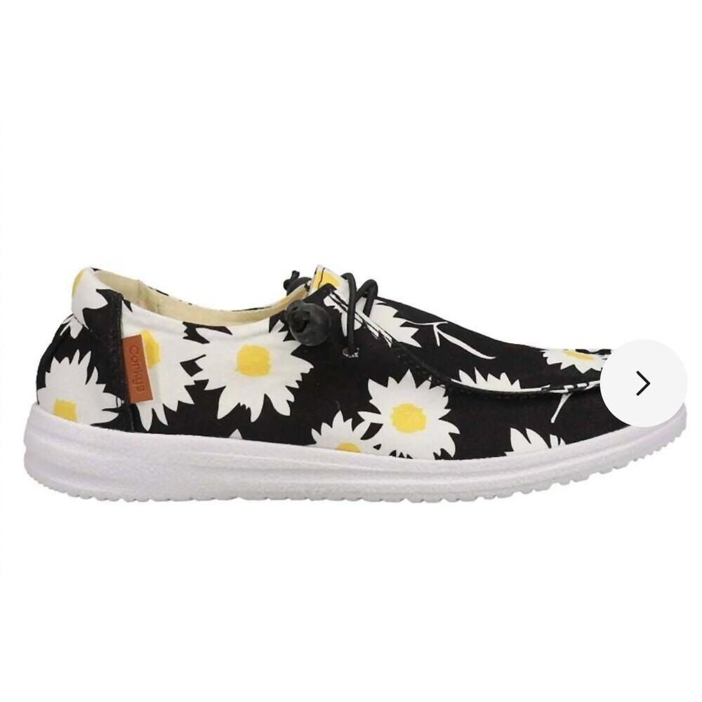 CORKYS Women's Kayak Fashion Sneakers - Black/Daisy, Size 6